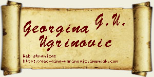 Georgina Ugrinović vizit kartica